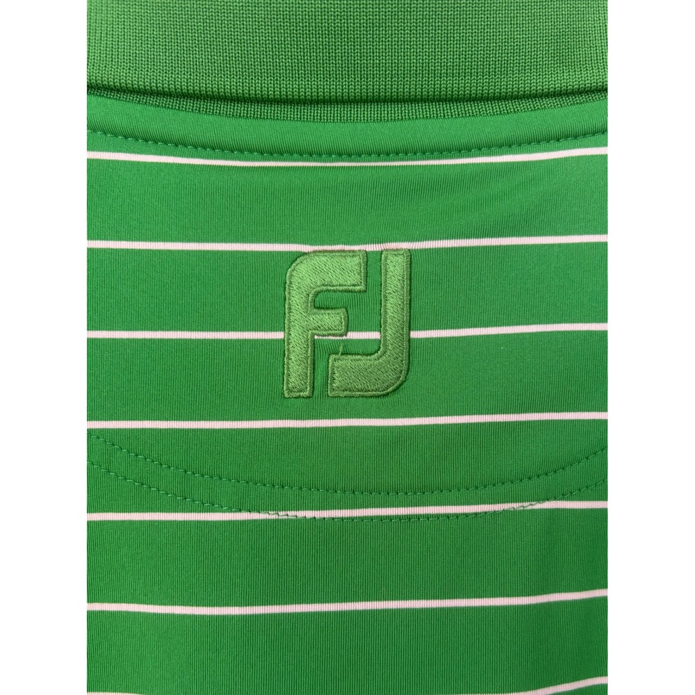 FootJoy Broadmoor Golf Club Polo Shirt Mens Large Green Striped ProDry L - Picture 5 of 8